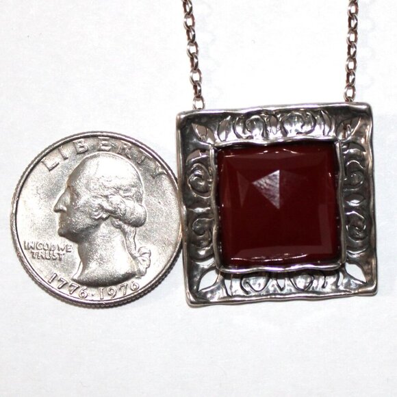 Sterling Silver Shablool Didae Carnelian Necklace - Picture 3 of 8